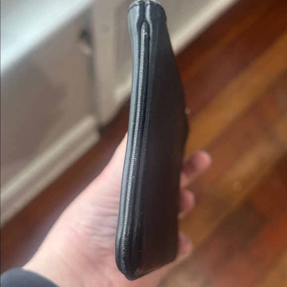 Coach Flat Black Leather Cosmetic Pouch - Picture 7 of 12